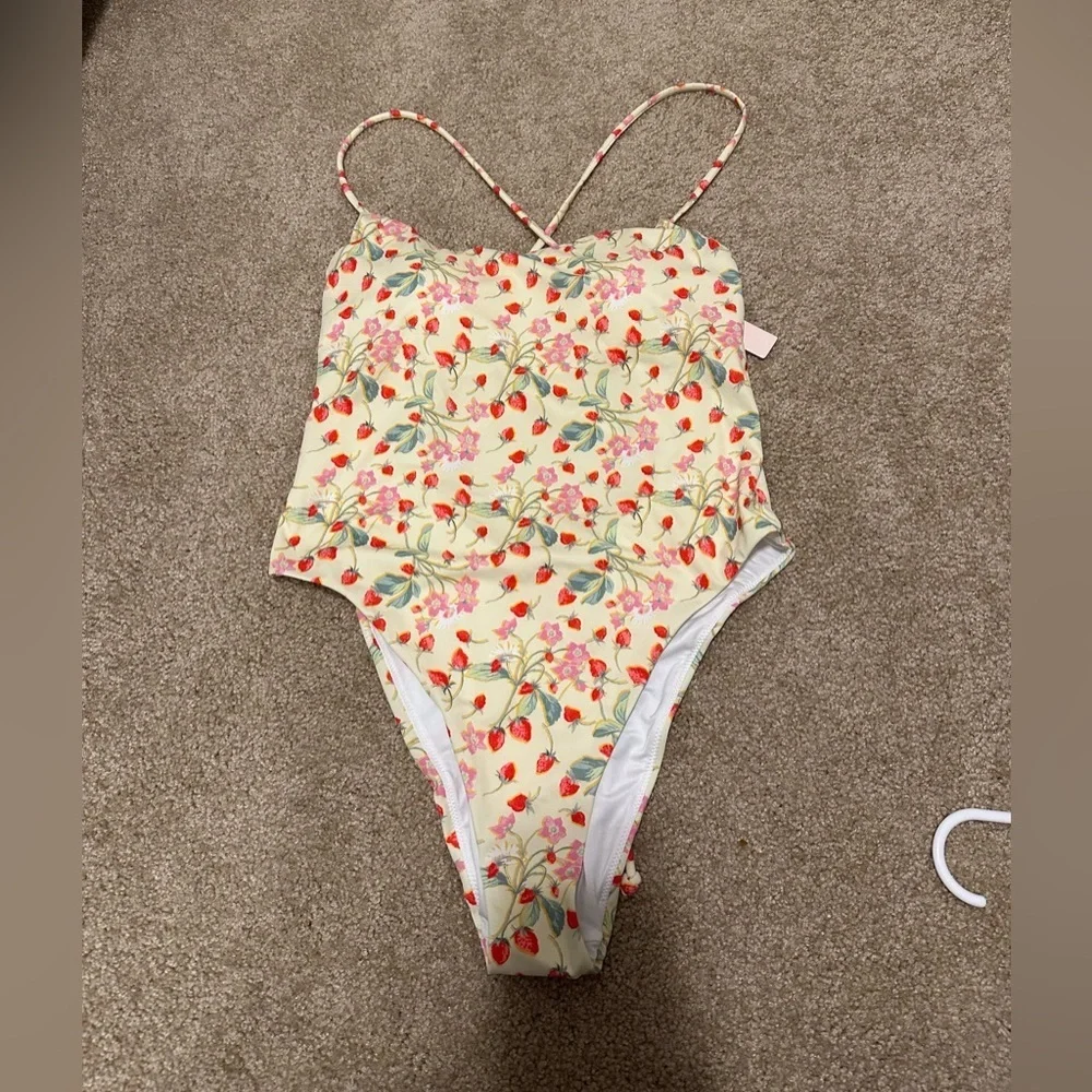 NWT Victoria's Secret Essential Scoop One-Piece Swimsuit Size L/Coverup Size M/L - Picture 2 of 16